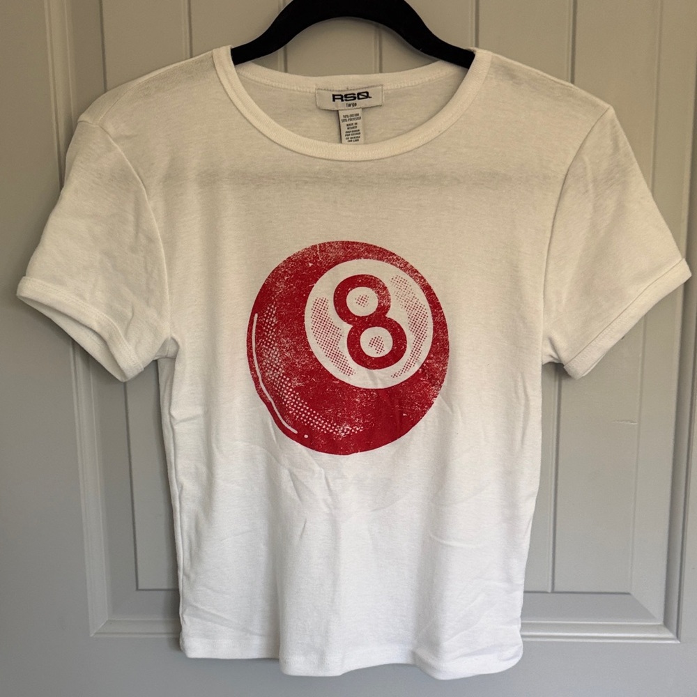 RSQ White Tee with Red Graphic
